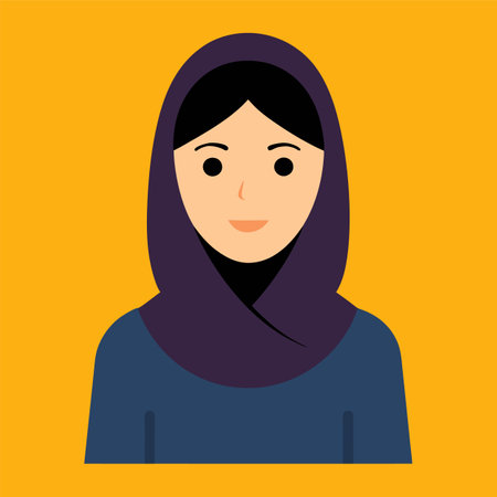236855721-muslim-woman-wearing-hijab-vector-illustration-in-flat-style-isolated-on-yellow-background